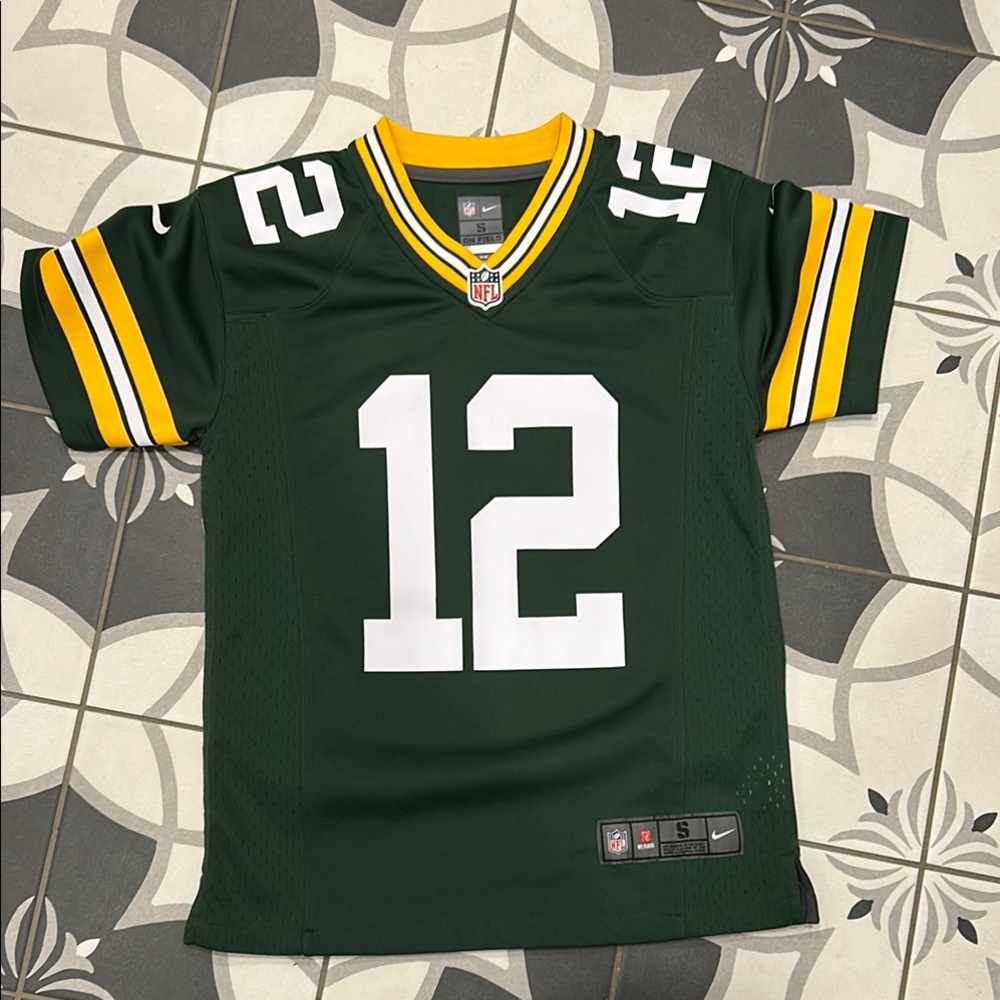 Nike Green and Yellow Green Bay Football Jersey / Unworn